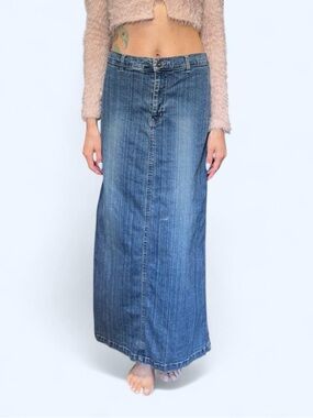 Jane Doe Vintage Denim Maxi Skirt